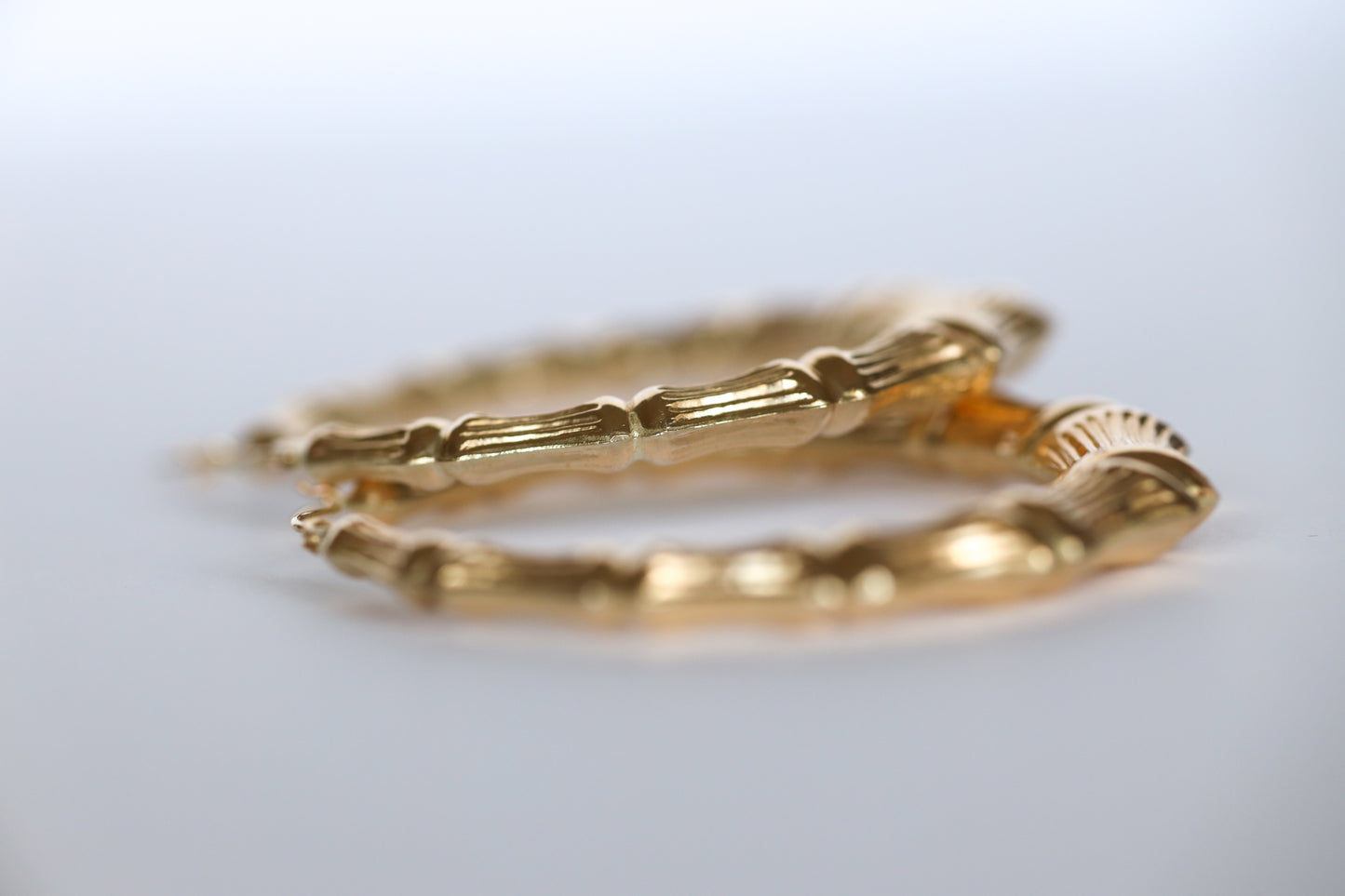 Bamboo Hoop Earrings