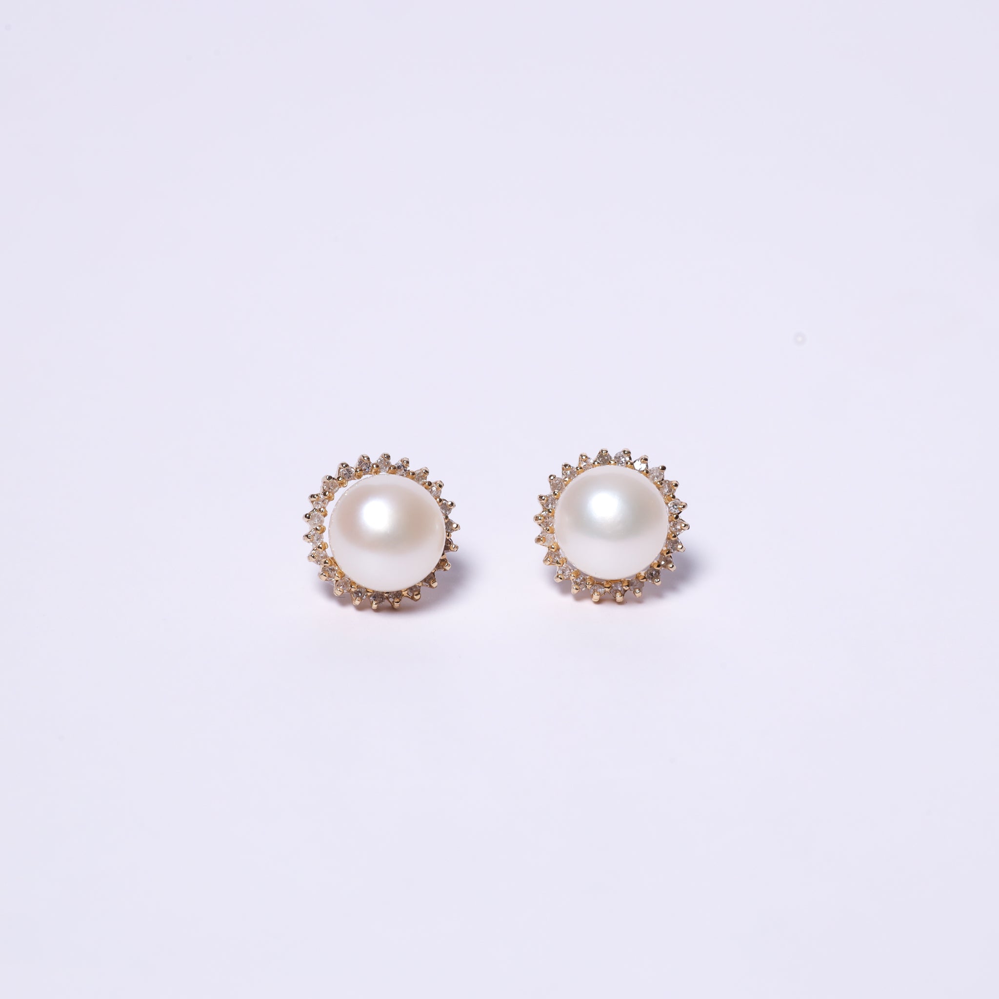Pearl and Diamond Studs