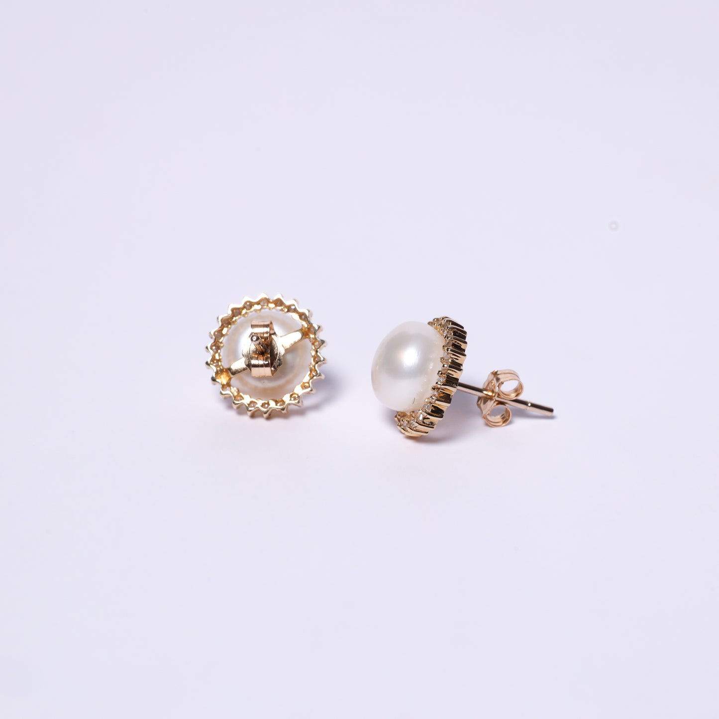 Pearl and Diamond Studs