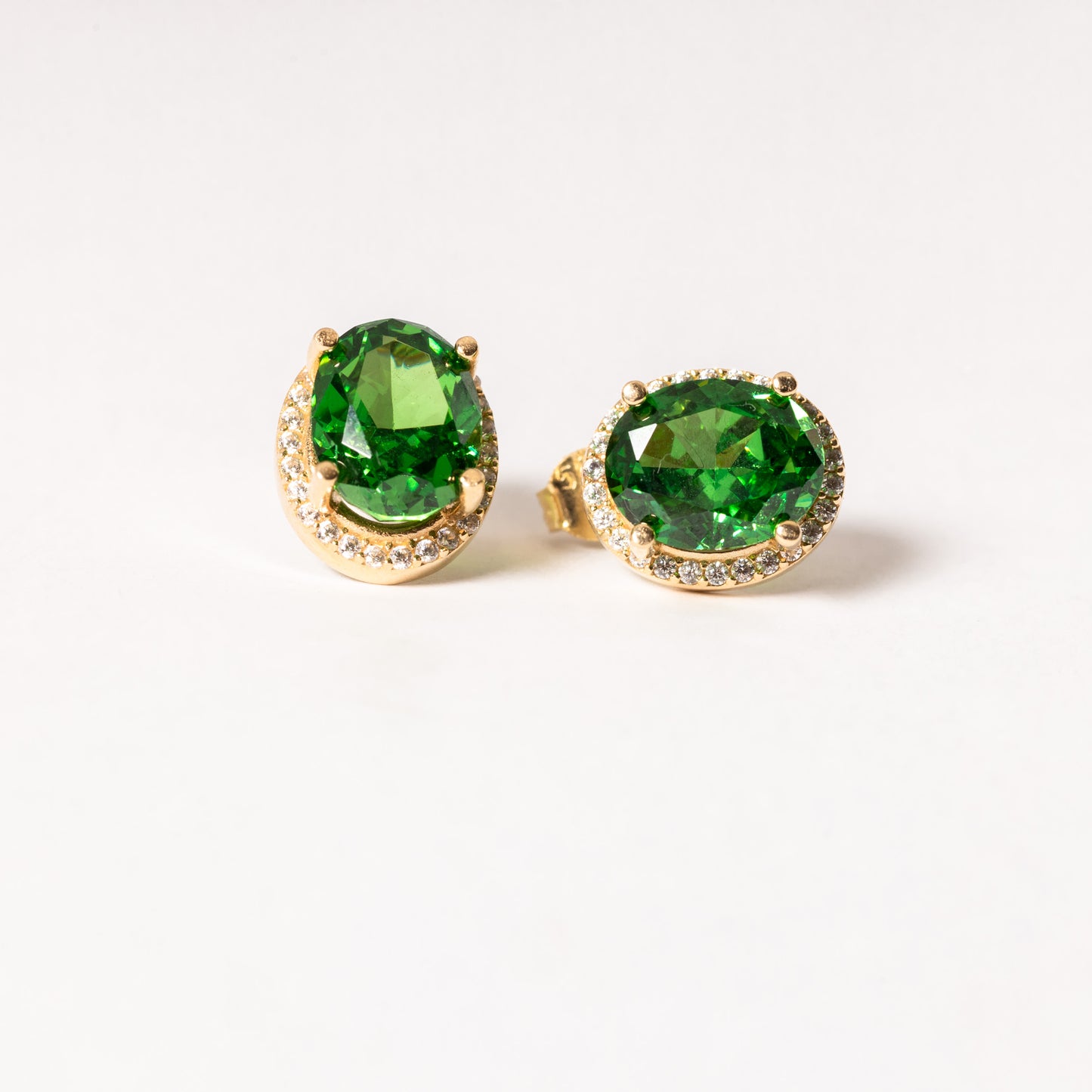 Oval Cubic Zirconia Studs