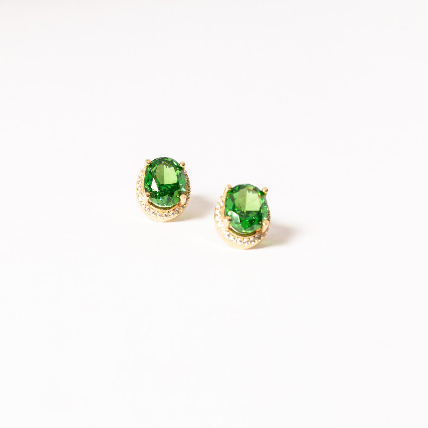 Oval Cubic Zirconia Studs