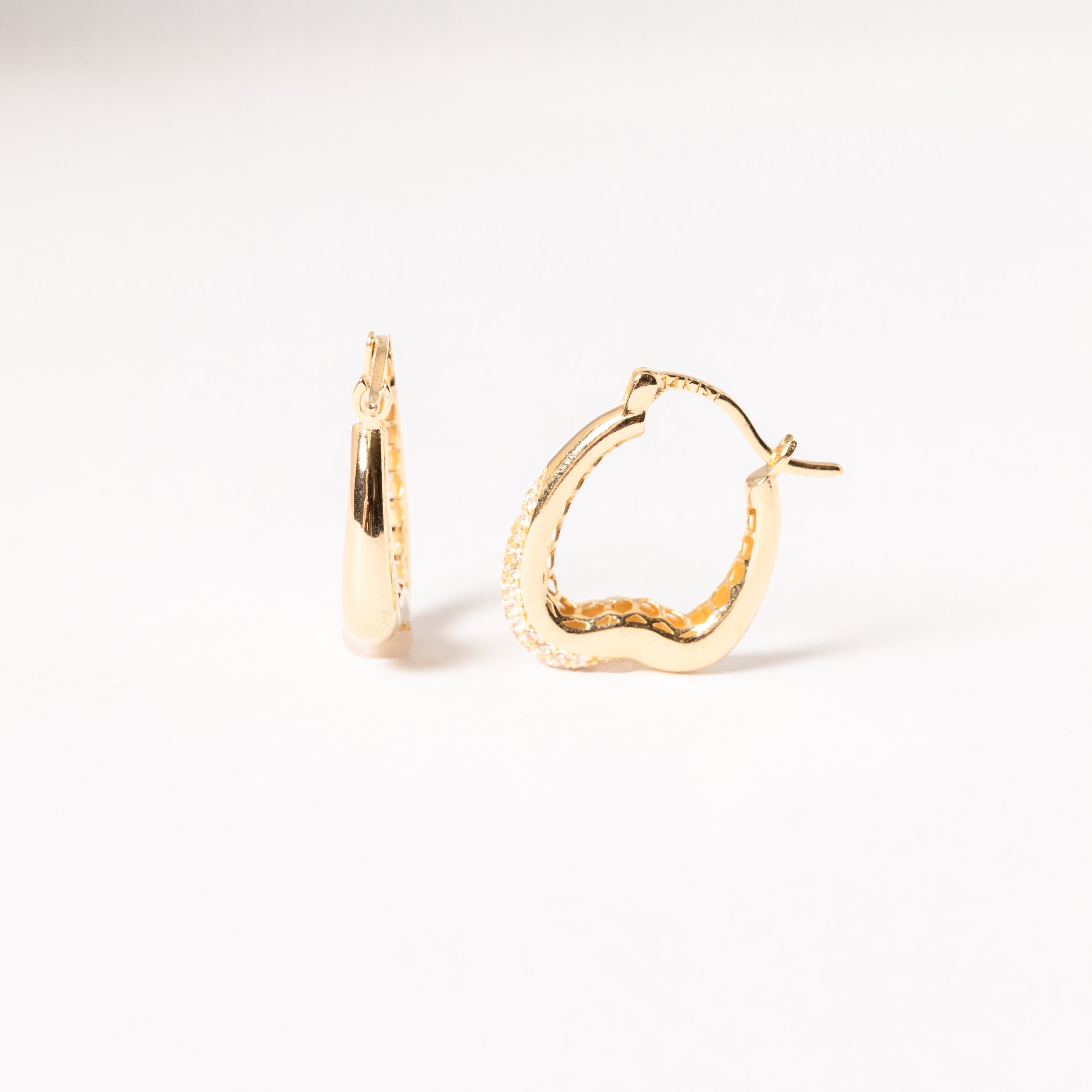 Gold with Zirconias Medium Huggies