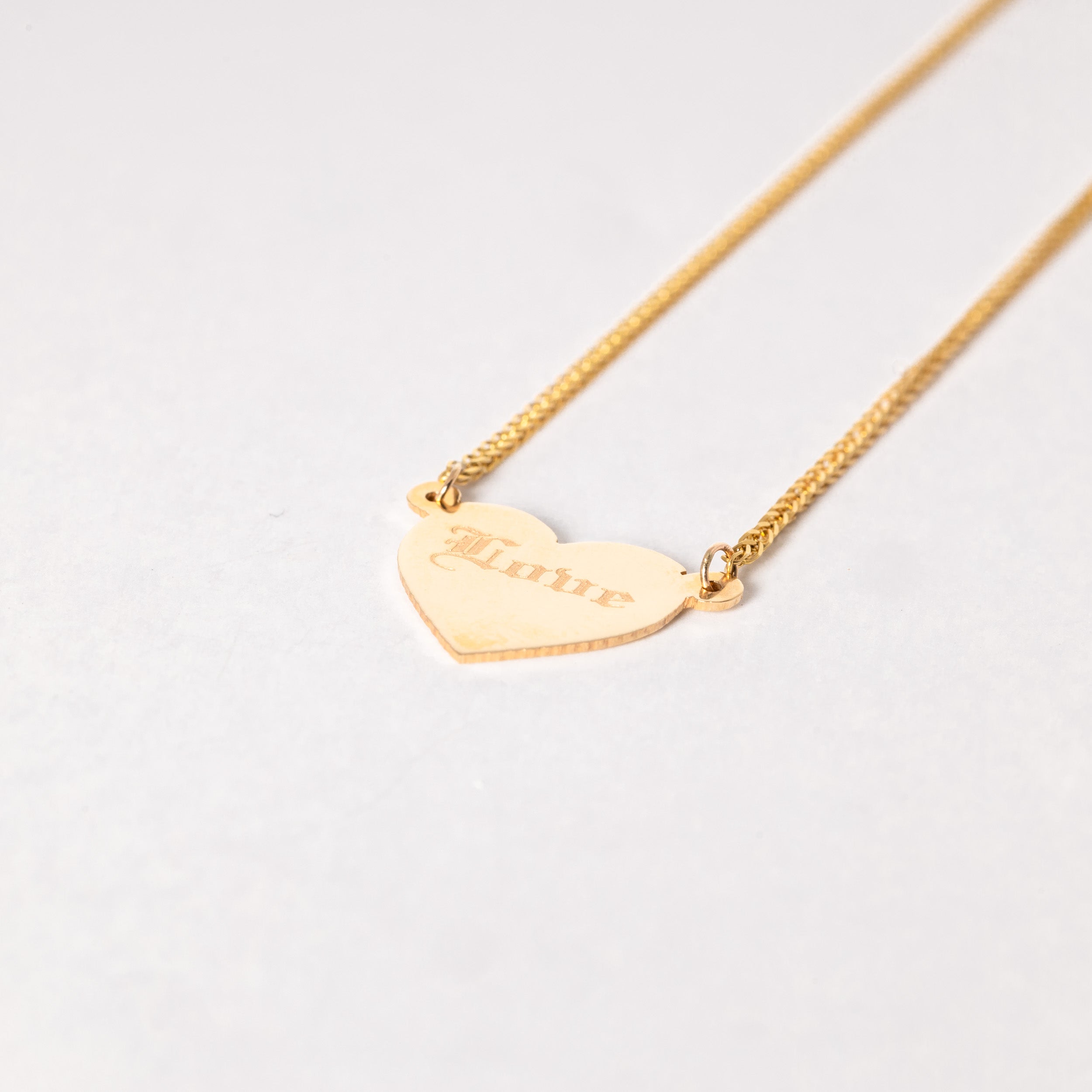 Dainty Engravable Heart Chain