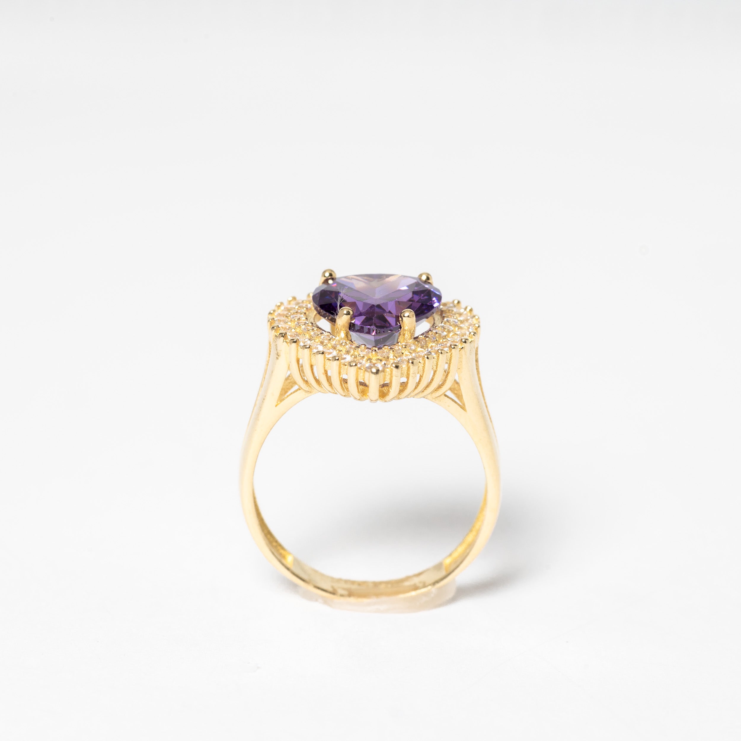 Purple Heart Gemstone Ring