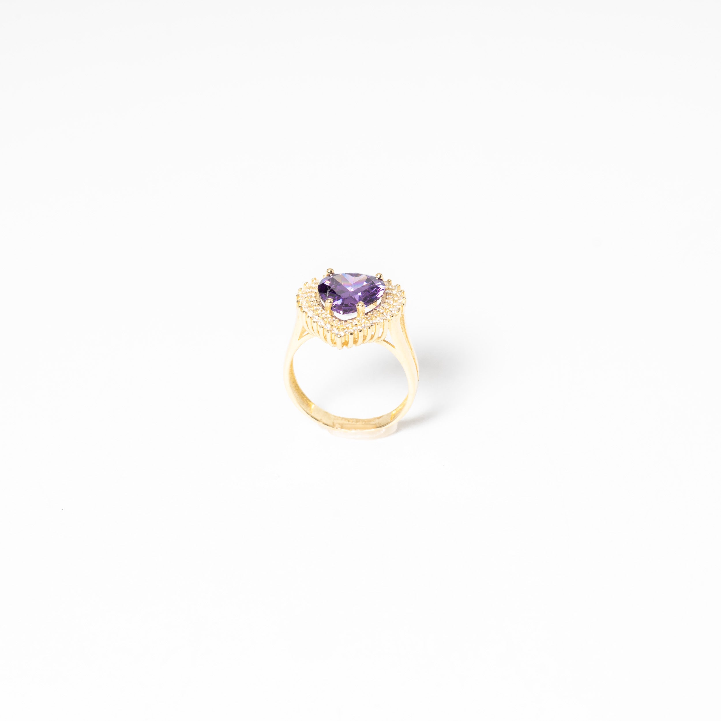 Purple Heart Gemstone Ring