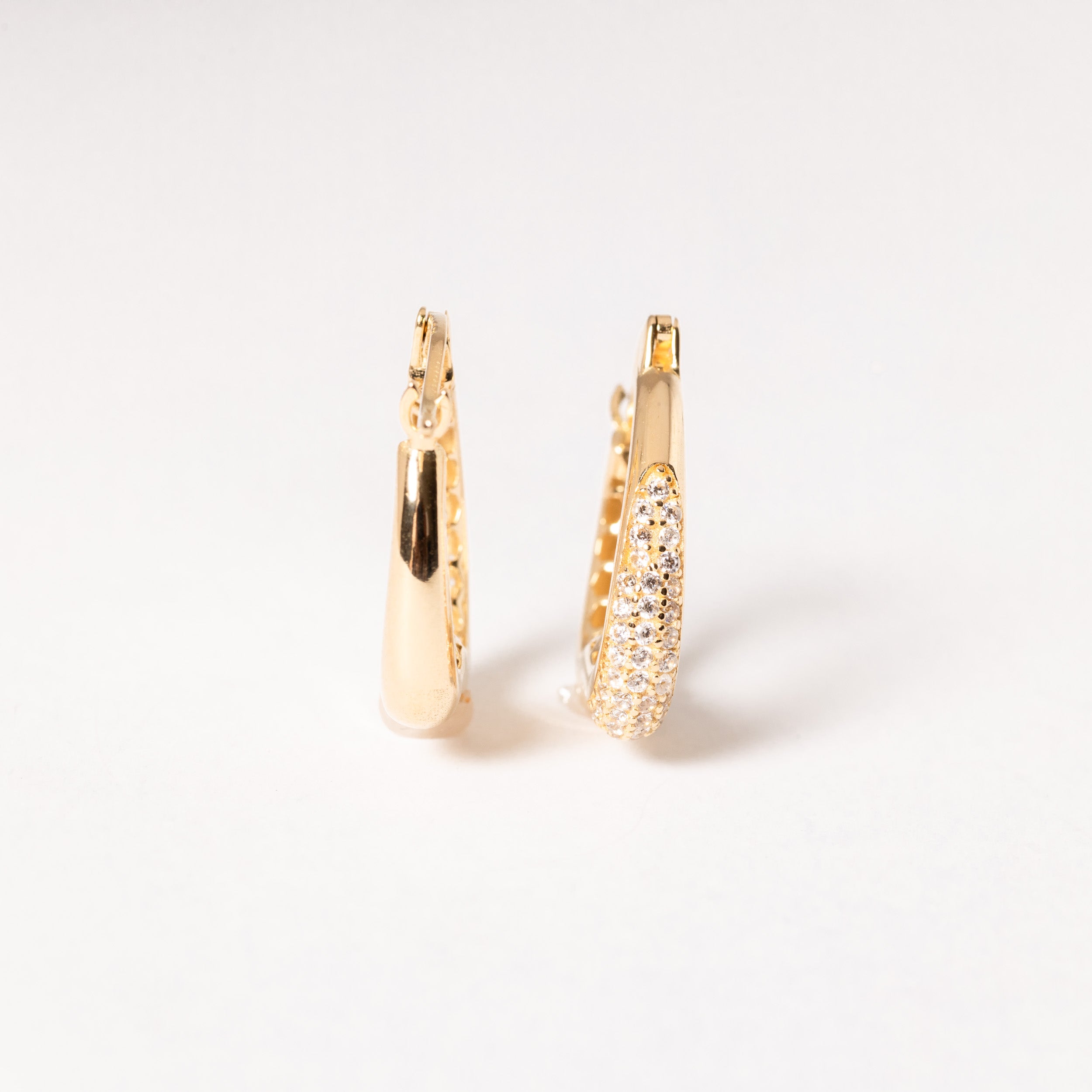 Gold with Zirconias Medium Huggies