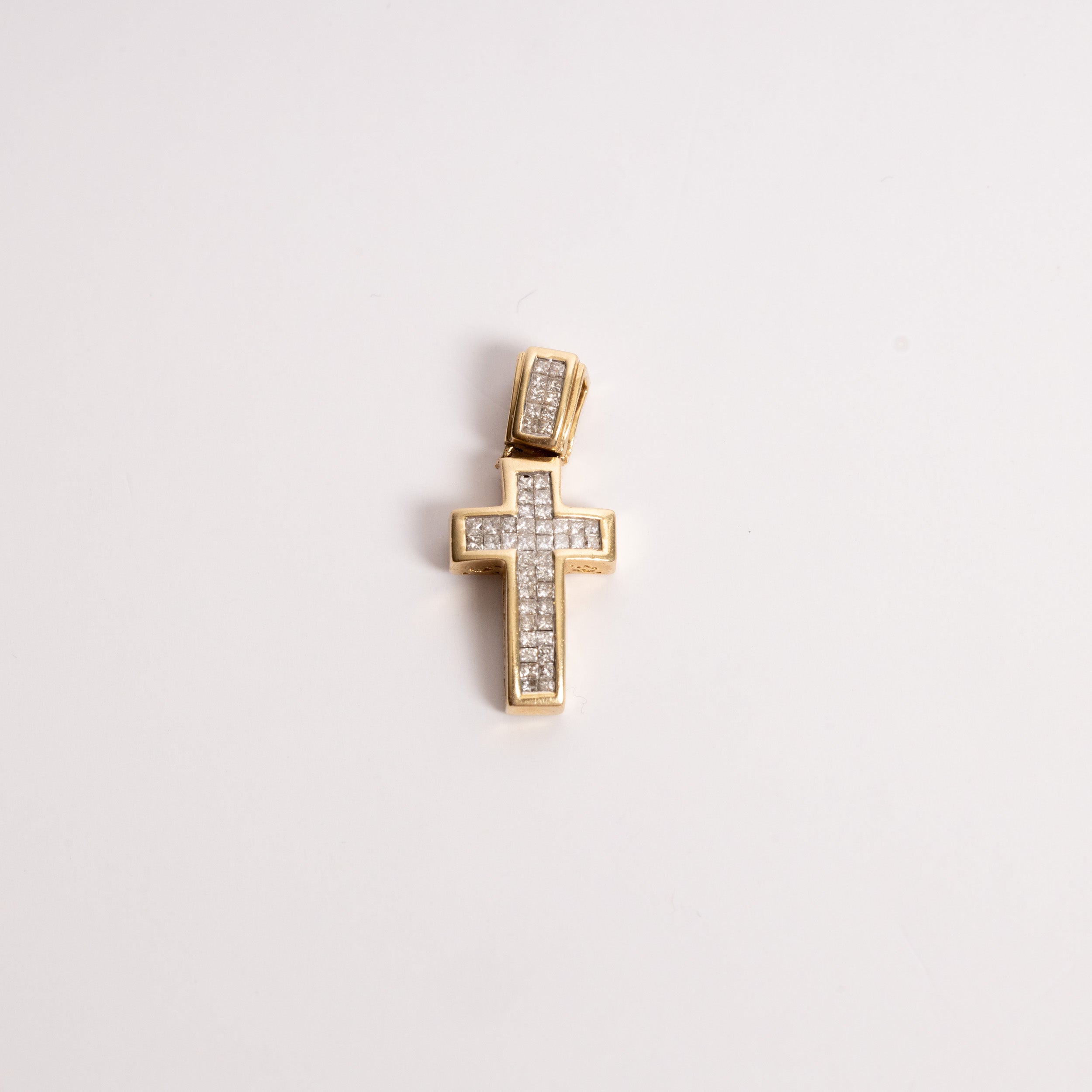 Yellow Gold Diamond Cross