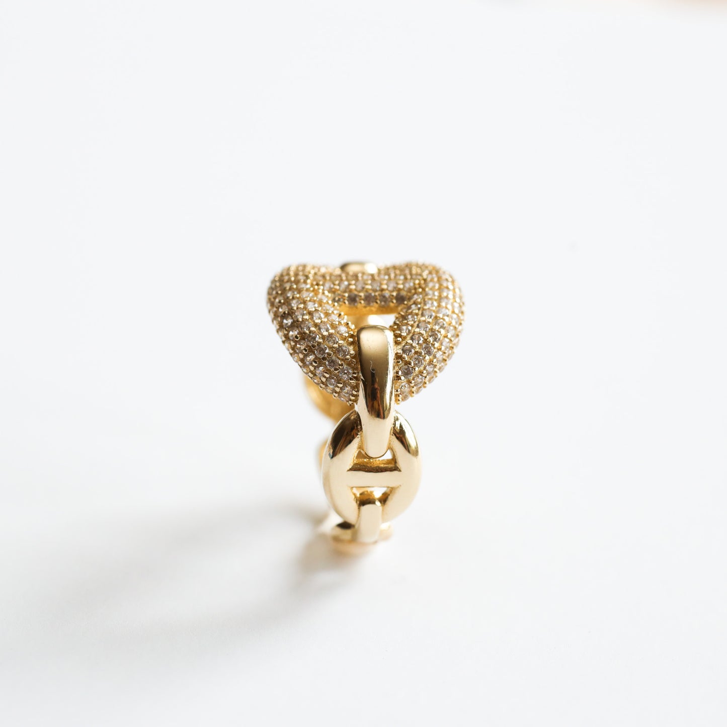 Yellow Gold Pave CZ Ring