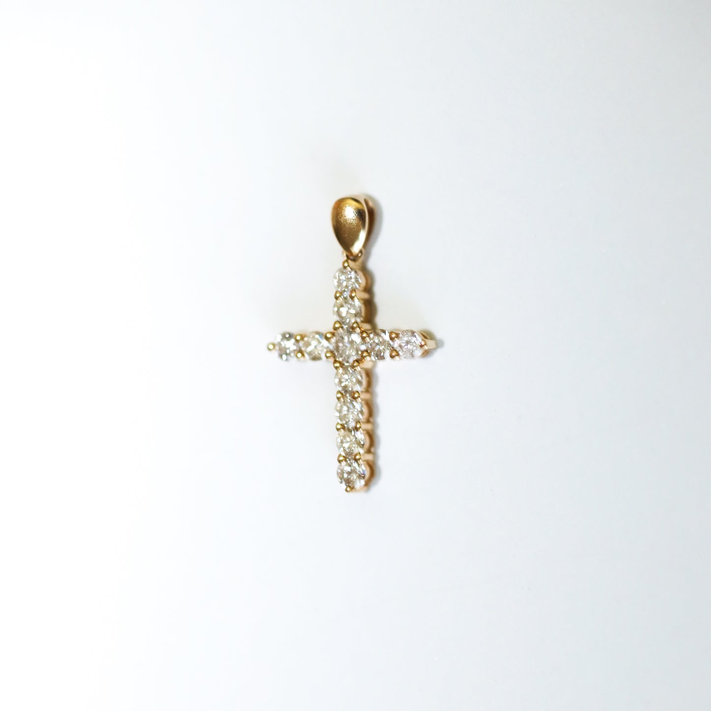 Iced Cross Single Diamonds Pendant