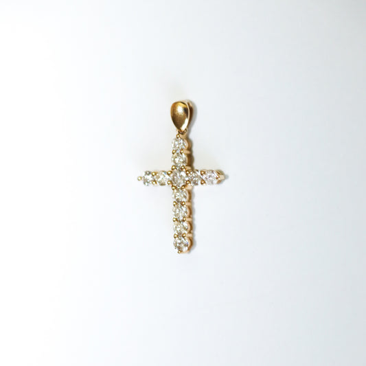 Iced Cross Single Diamonds Pendant