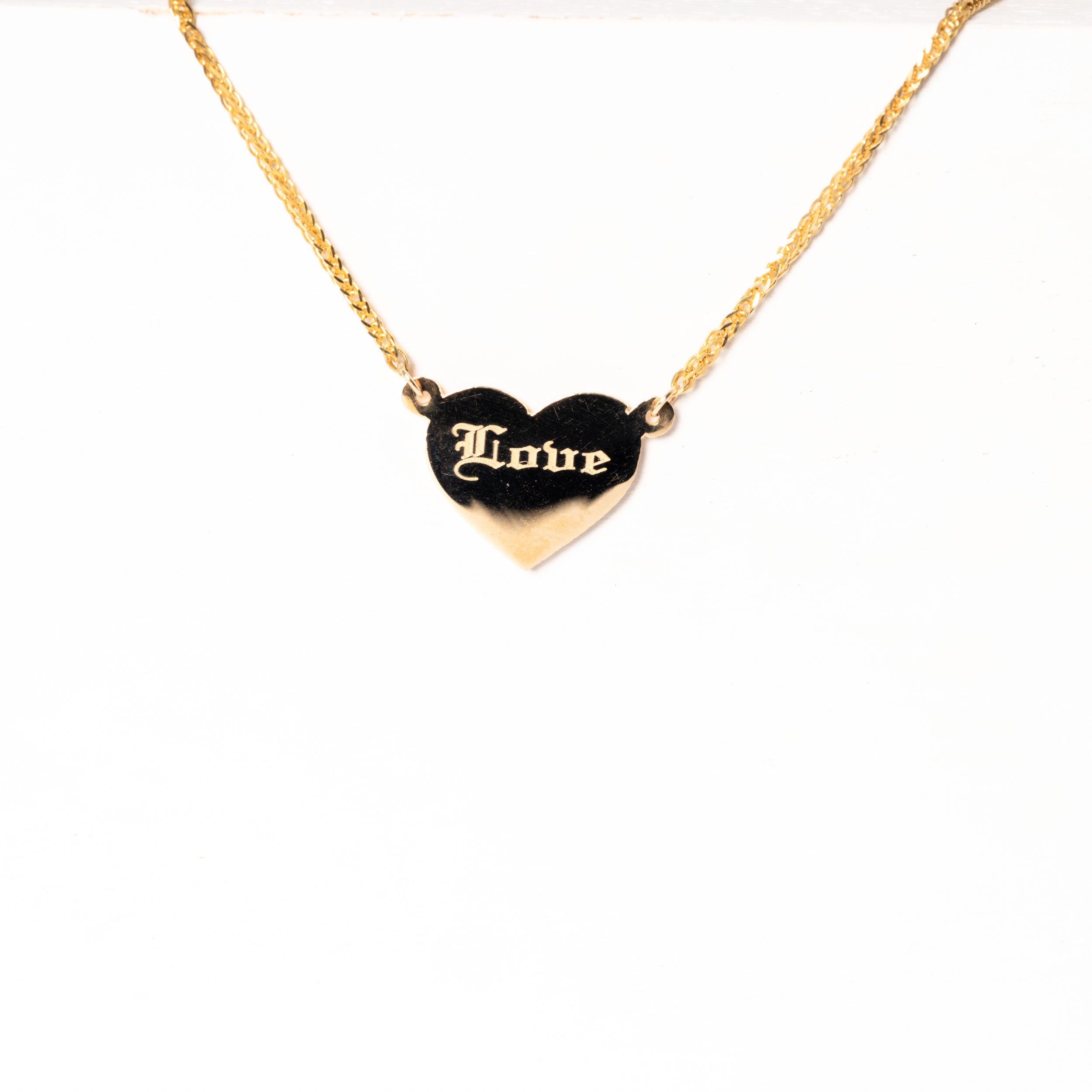 Dainty Engravable Heart Chain