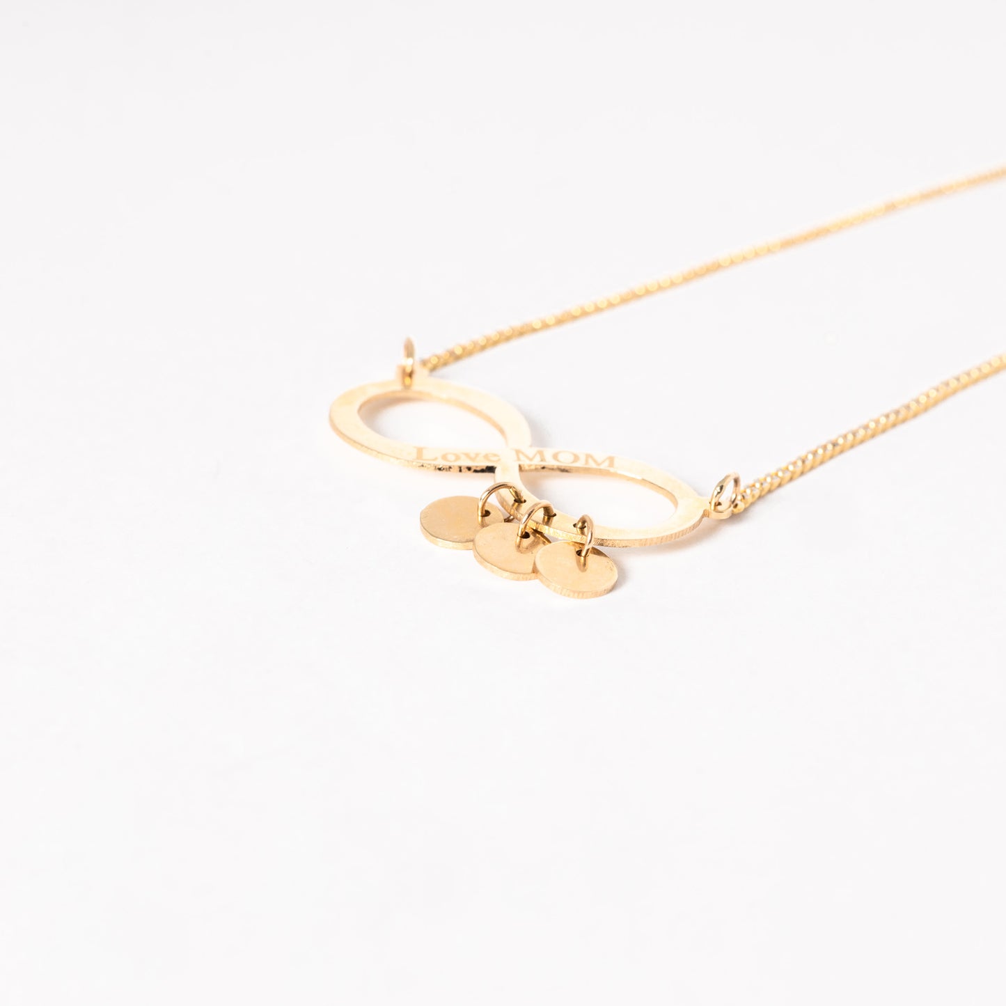 Infinity Dainty engrave necklace