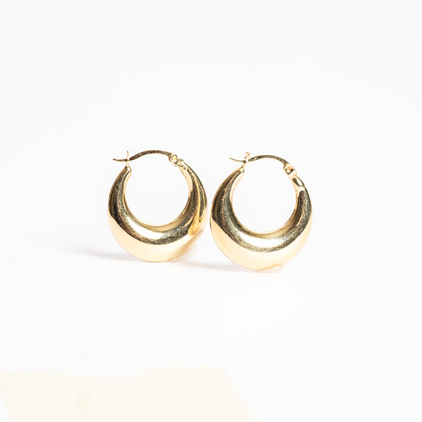 Oval Huggie Hoop Earring