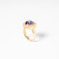 Heart Cubic Zirconia Purple and White Ring