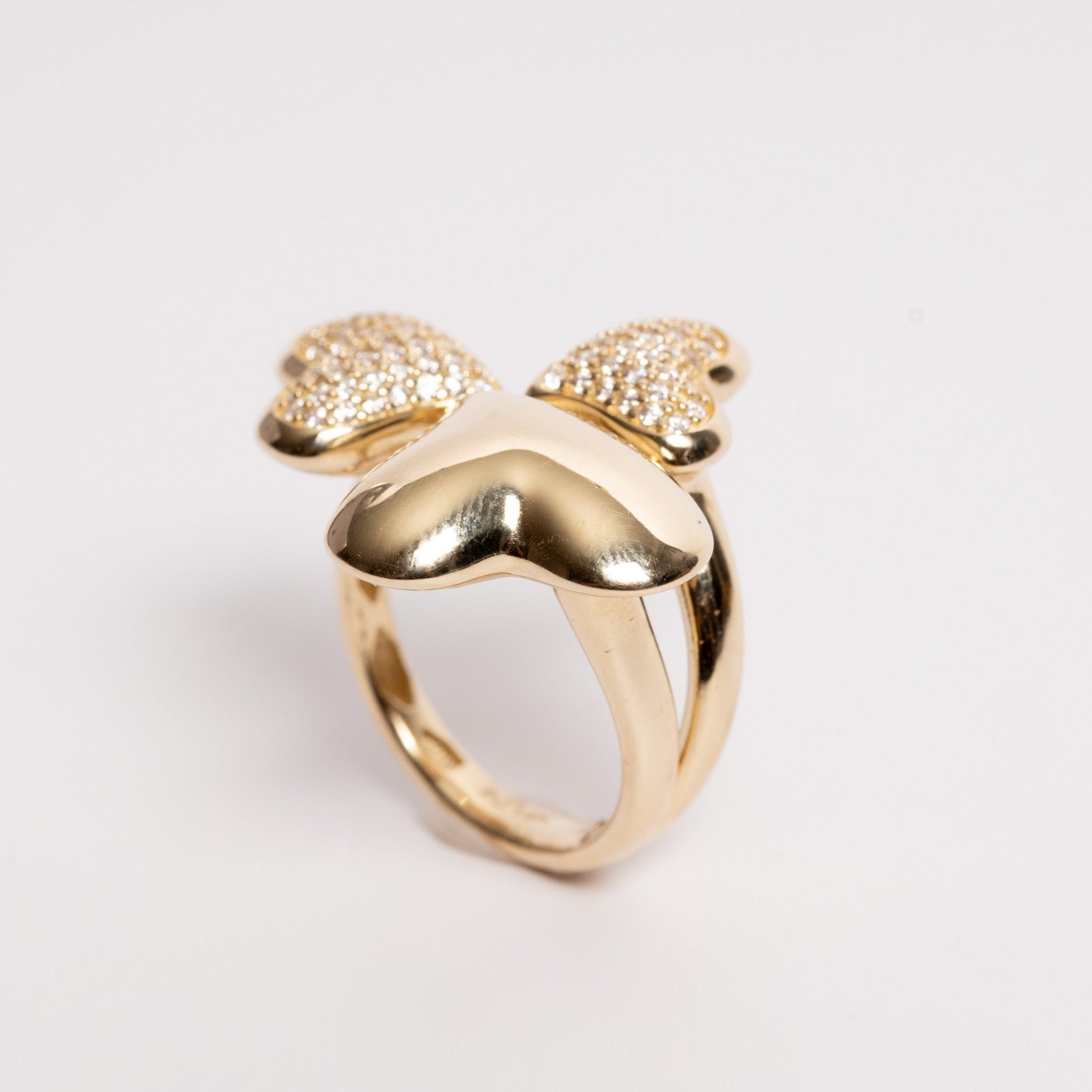 Cubic Zirconia Triple Heart Ring