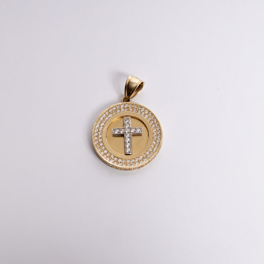 CZ Cross Medallion