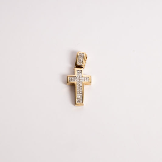 Yellow Gold Diamond Cross