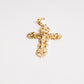 Yellow Gold Antique Diamond Cut Cross Pendant