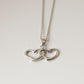 Double Heart Pendant with Necklace