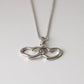 Double Heart Pendant with Necklace